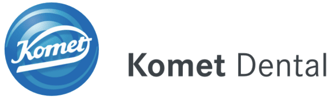Logo von dem Unternehmen Komet - eine dunkelblaue Spirale auf hellblauem Kreis mit dem Schriftzug Komet darin
